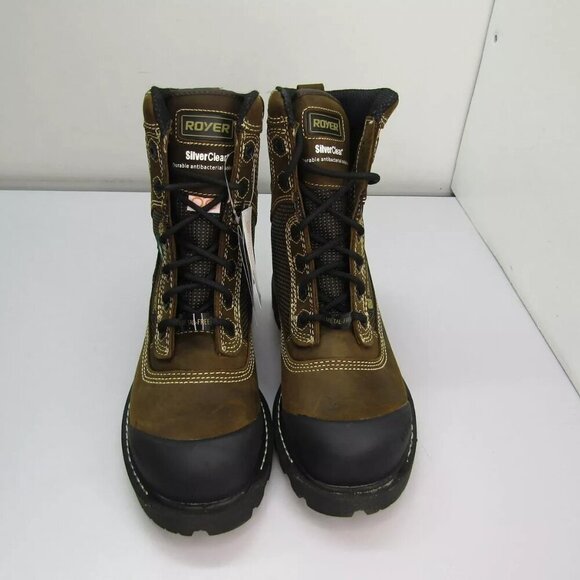 NEW ROYER 8620FLX Work Boots Waterproof Leather Toe-Cap Mid-Rise Brown Size 8 - Picture 2 of 9